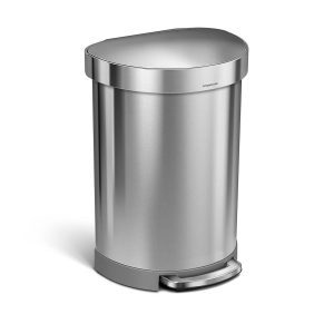 60L Semi-Round Step Can with Liner Rim