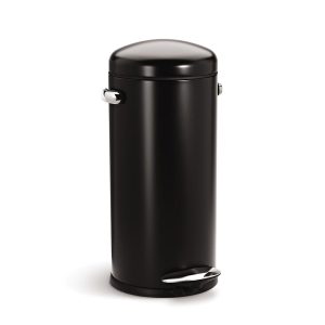 30L round retro step trash can