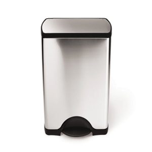 studio 38 litre rectangular step can. brushed stainless steel